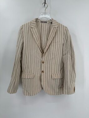 Scotch and Soda linen and cotton blend striped blazer size medium